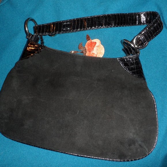 Tosca Blu Snakeskin Suede Purse - Picture 2 of 9